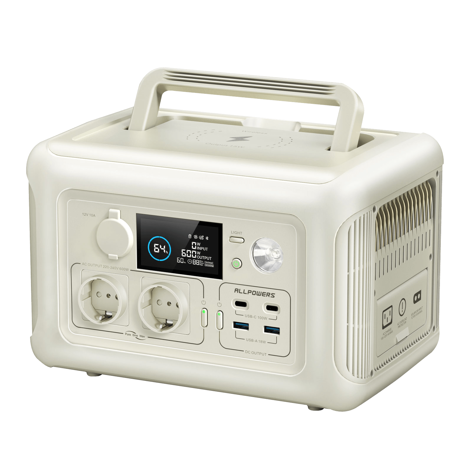 ALLPOWERS R600 Power Station Portatile 600W 299Wh Batteria LiFeP04