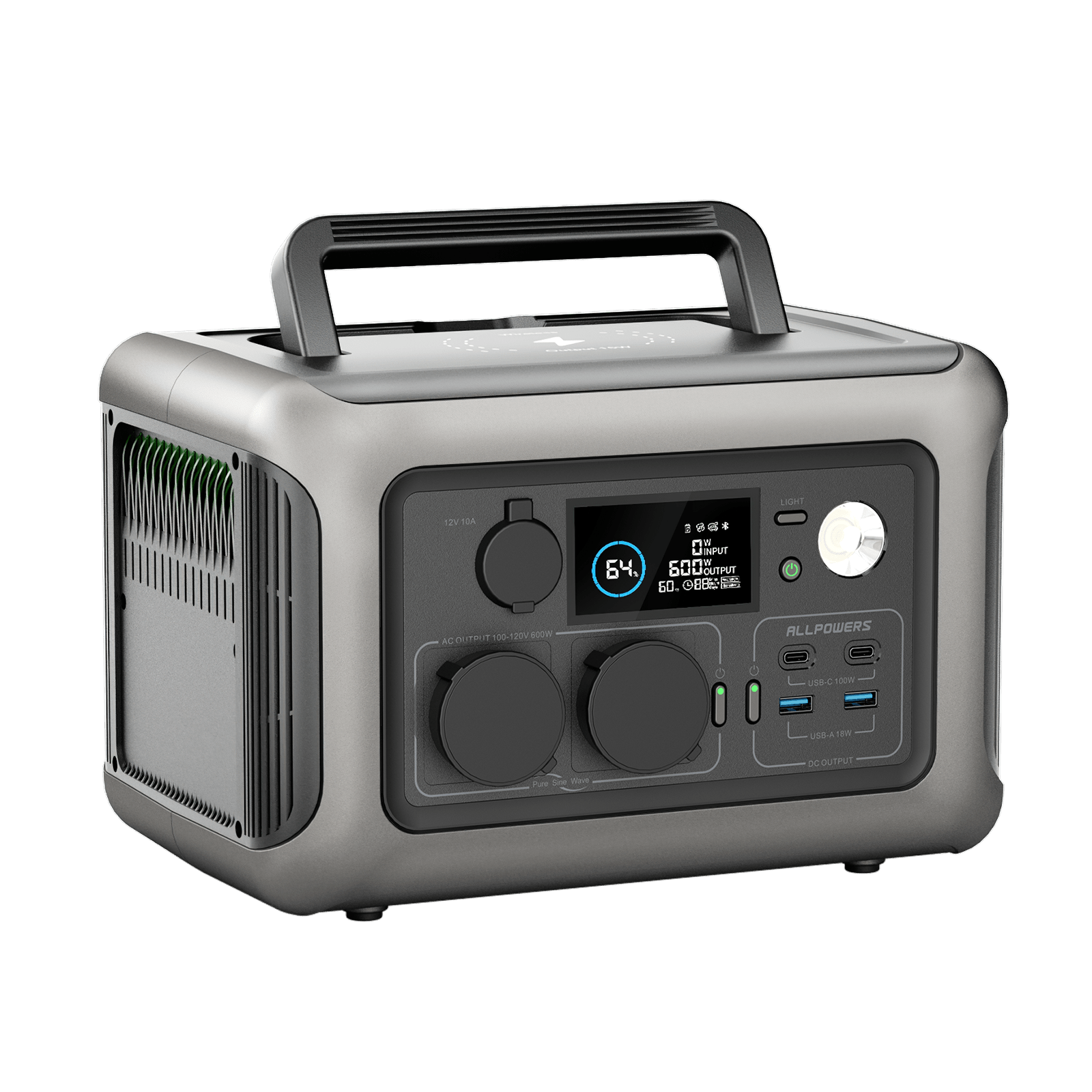ALLPOWERS R600 Power Station Portatile 600W 299Wh Batteria LiFeP04