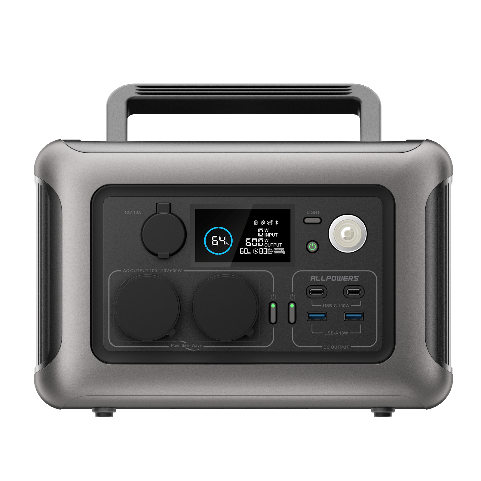 ALLPOWERS R600 Power Station Portatile 600W 299Wh Batteria LiFeP04