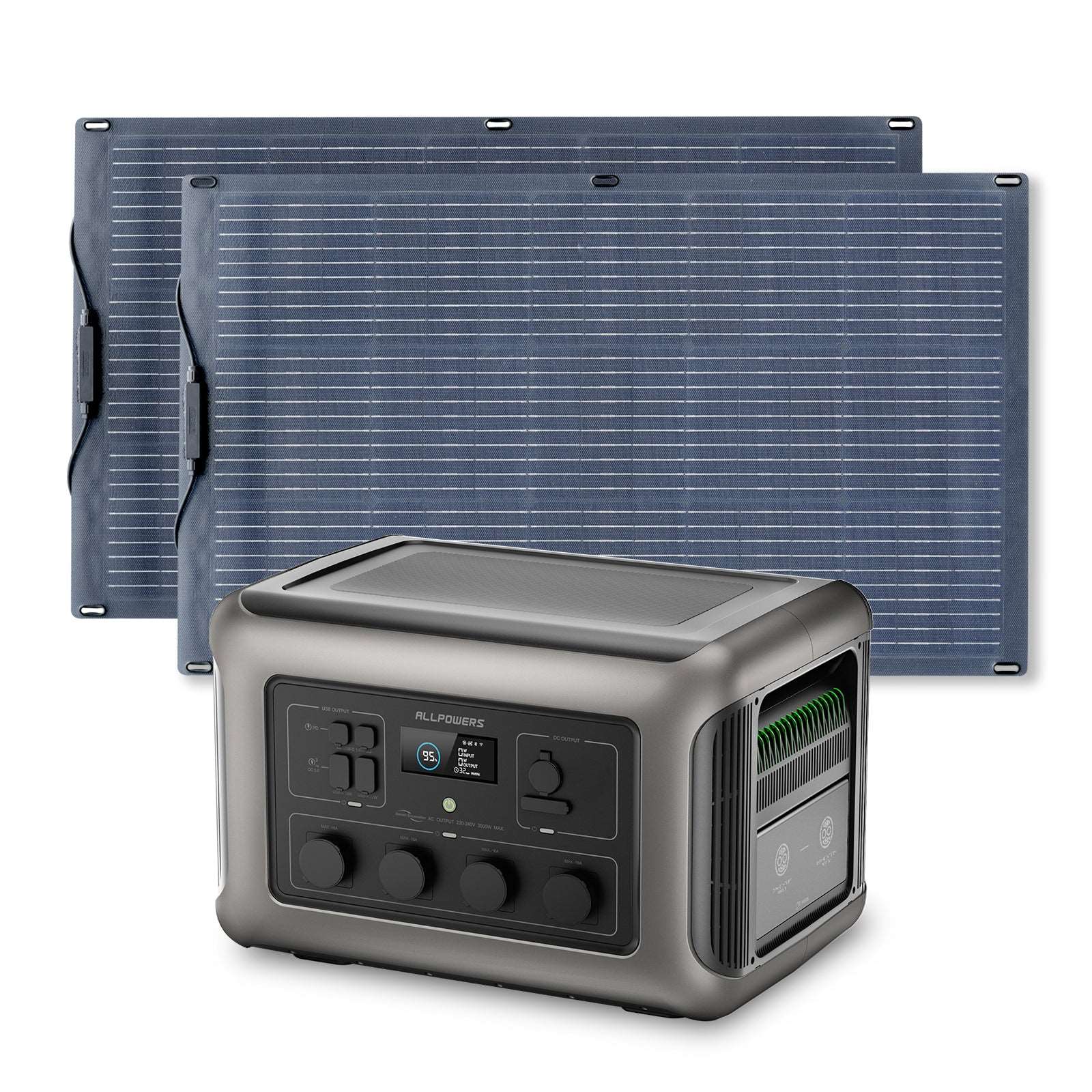 ALLPOWERS 3500W Generatore Solare (R3500 + SF100 100W Pannello Solare Flessibile)