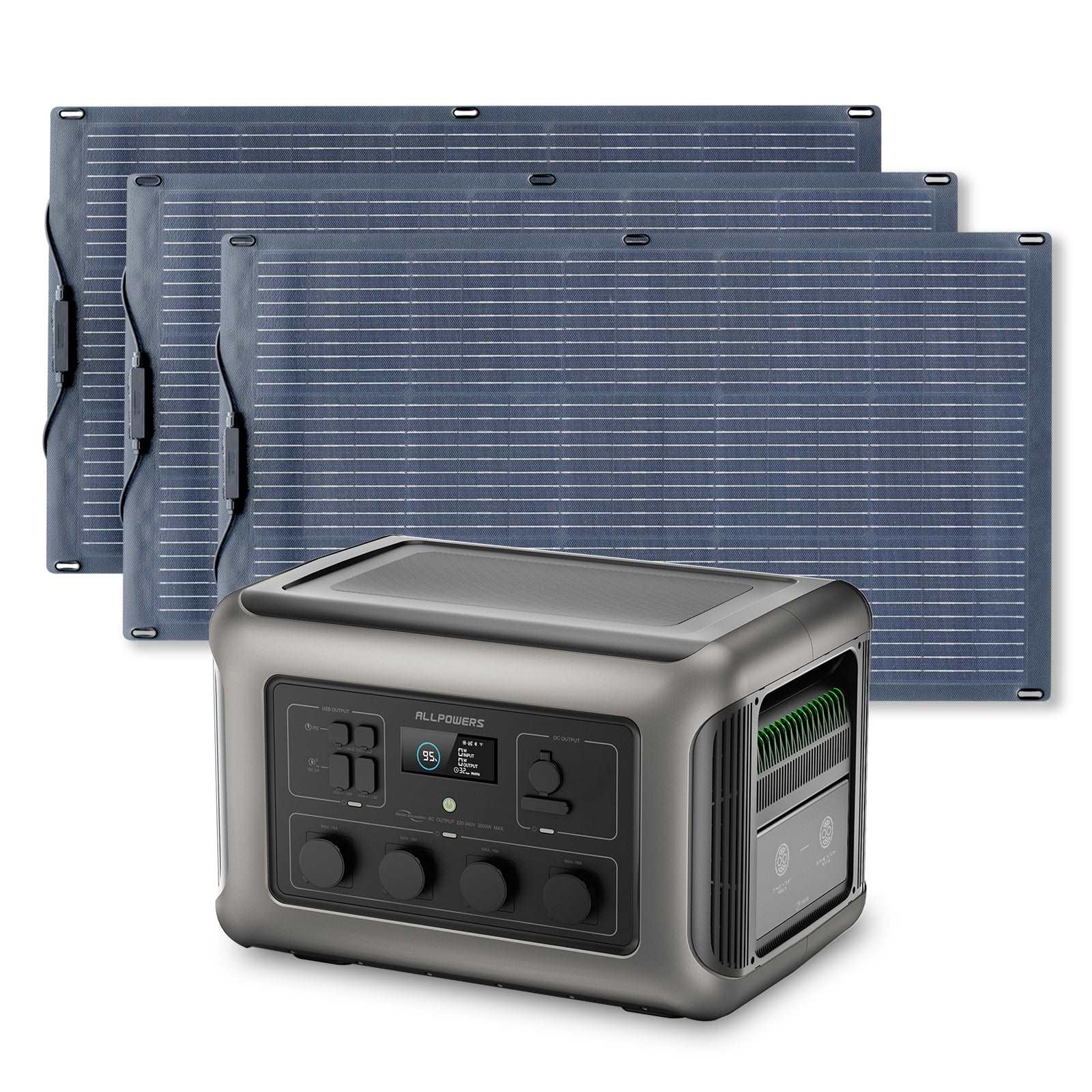 ALLPOWERS 3500W Generatore Solare (R3500 + SF100 100W Pannello Solare Flessibile)