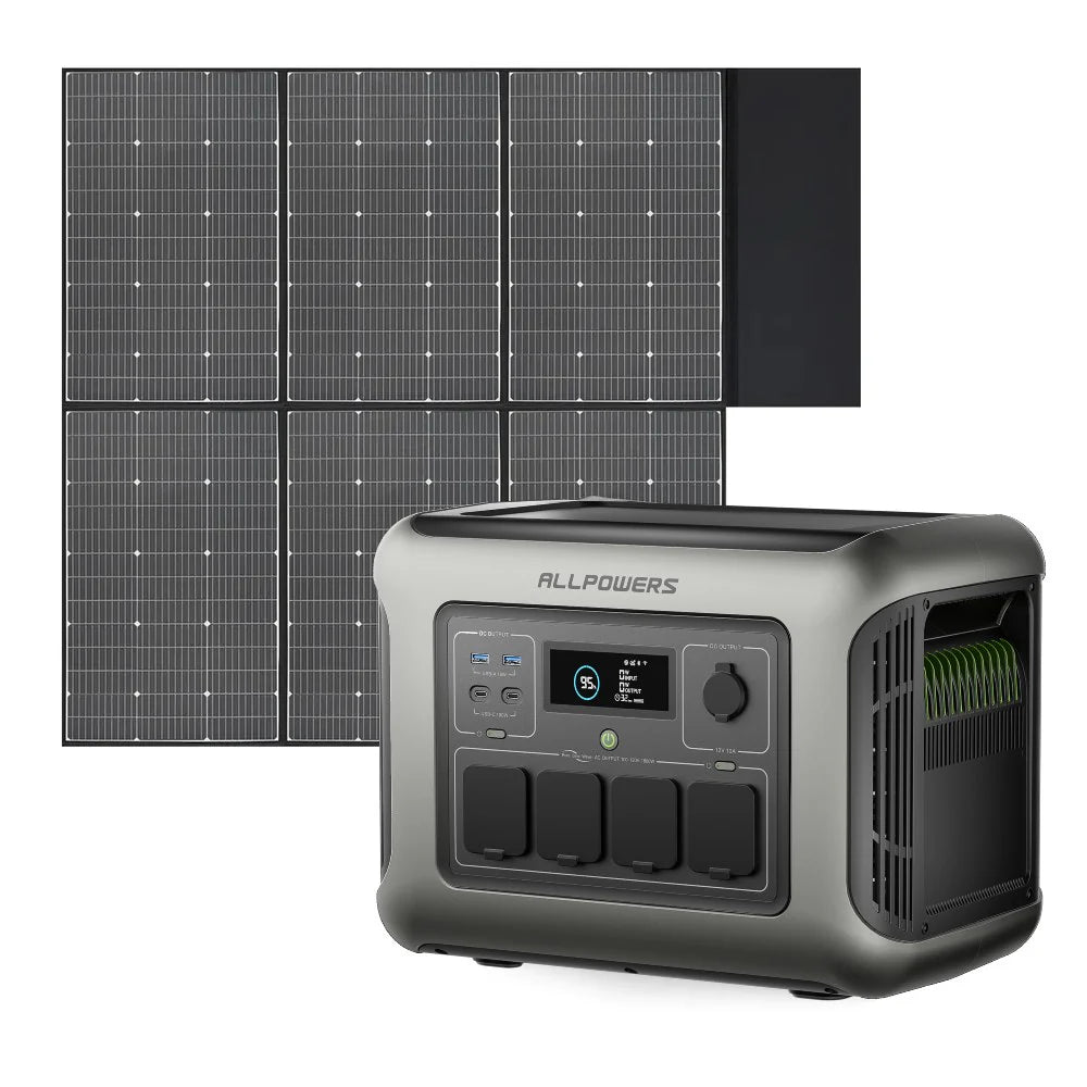 ALLPOWERS Generatore Solare 1600W (R1500 LITE + SP039 Pannello Solare 600W)