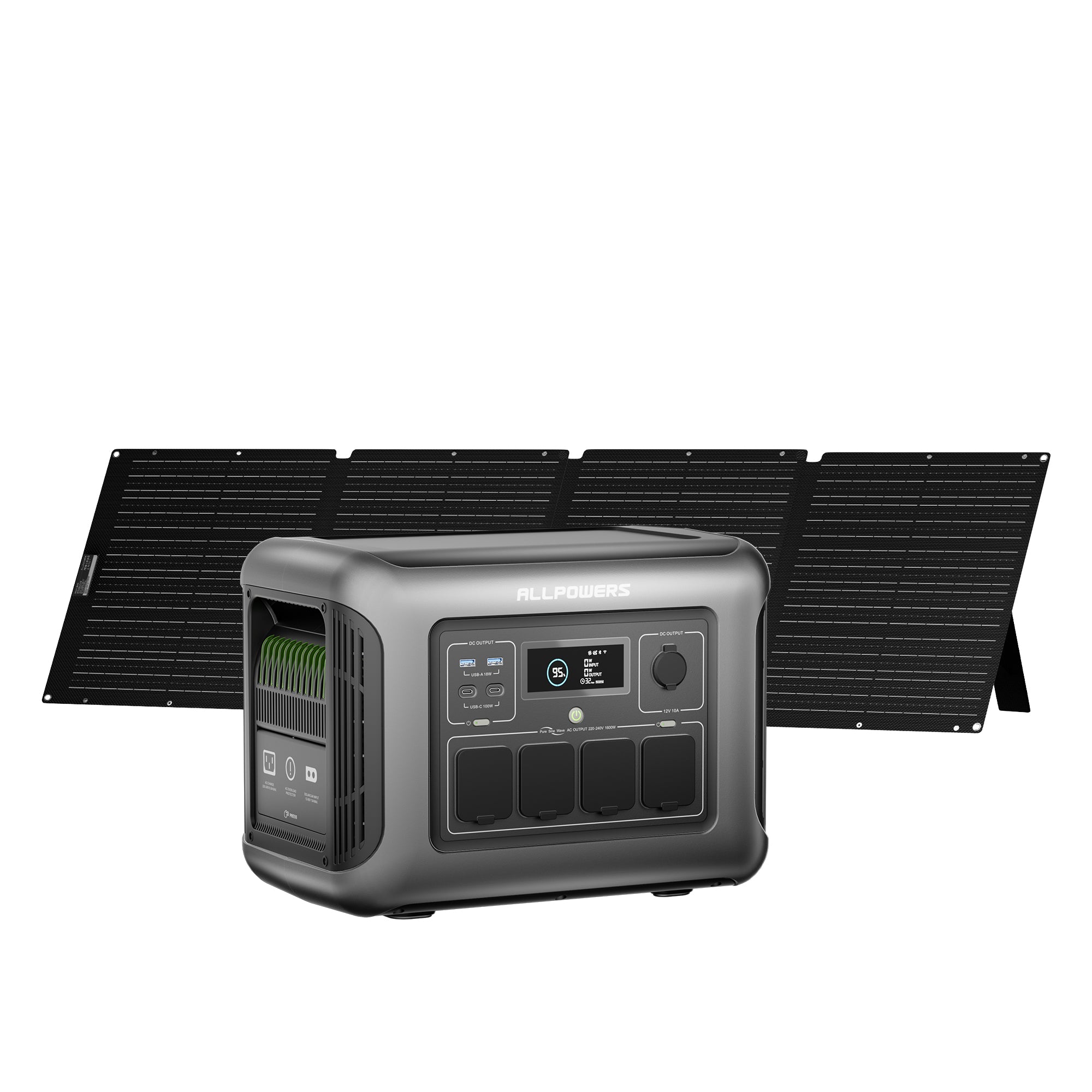 ALLPOWERS Generatore Solare 1600W (R1500 LITE + SOLAX SE200 Pannello Solare 200W)