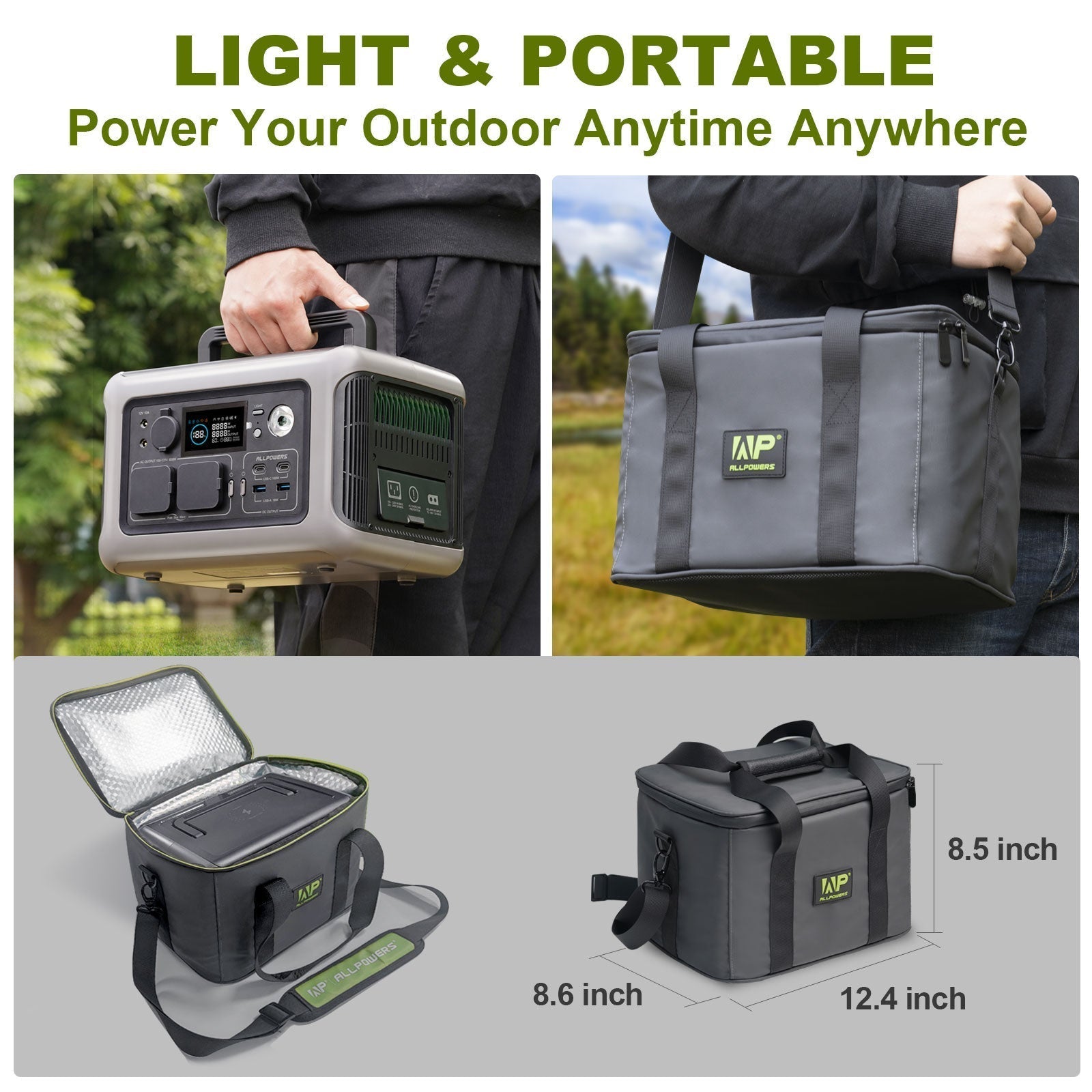Borsa da trasporto portatile ALLPOWERS per centrale elettrica portatile R600