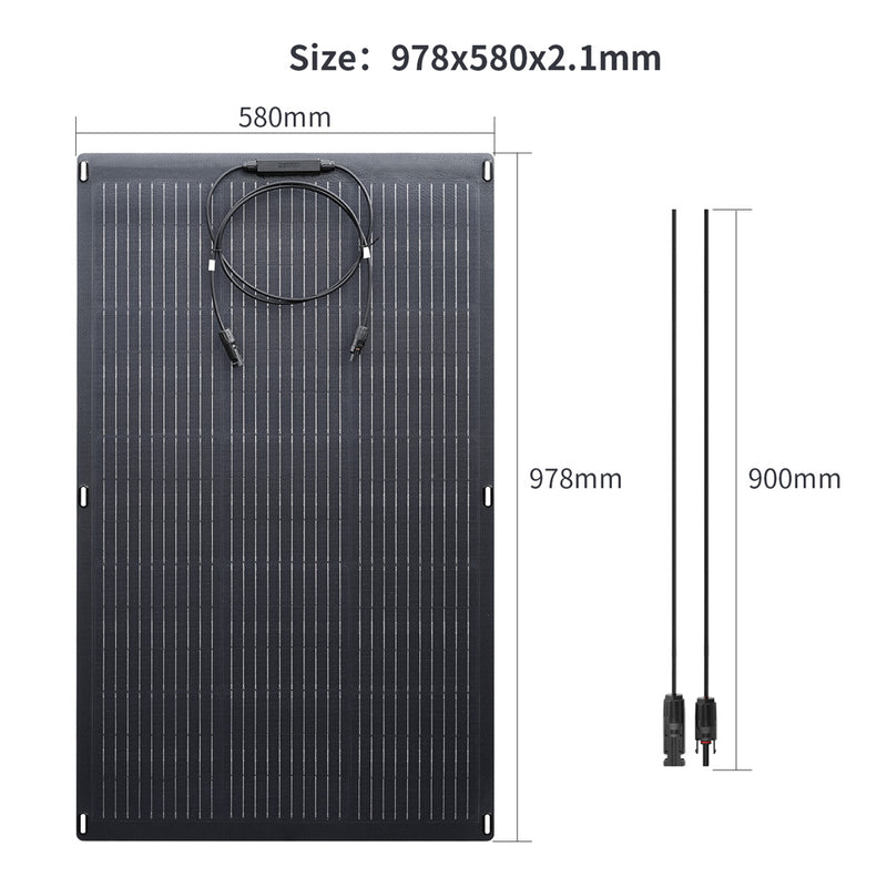 ALLPOWERS 3500W Generatore Solare (R3500 + SF100 100W Pannello Solare Flessibile)