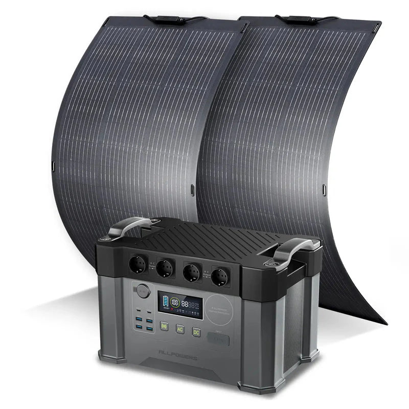 ALLPOWERS 2400W Generatore Solare S2000 Pro con FV100W Flessibile