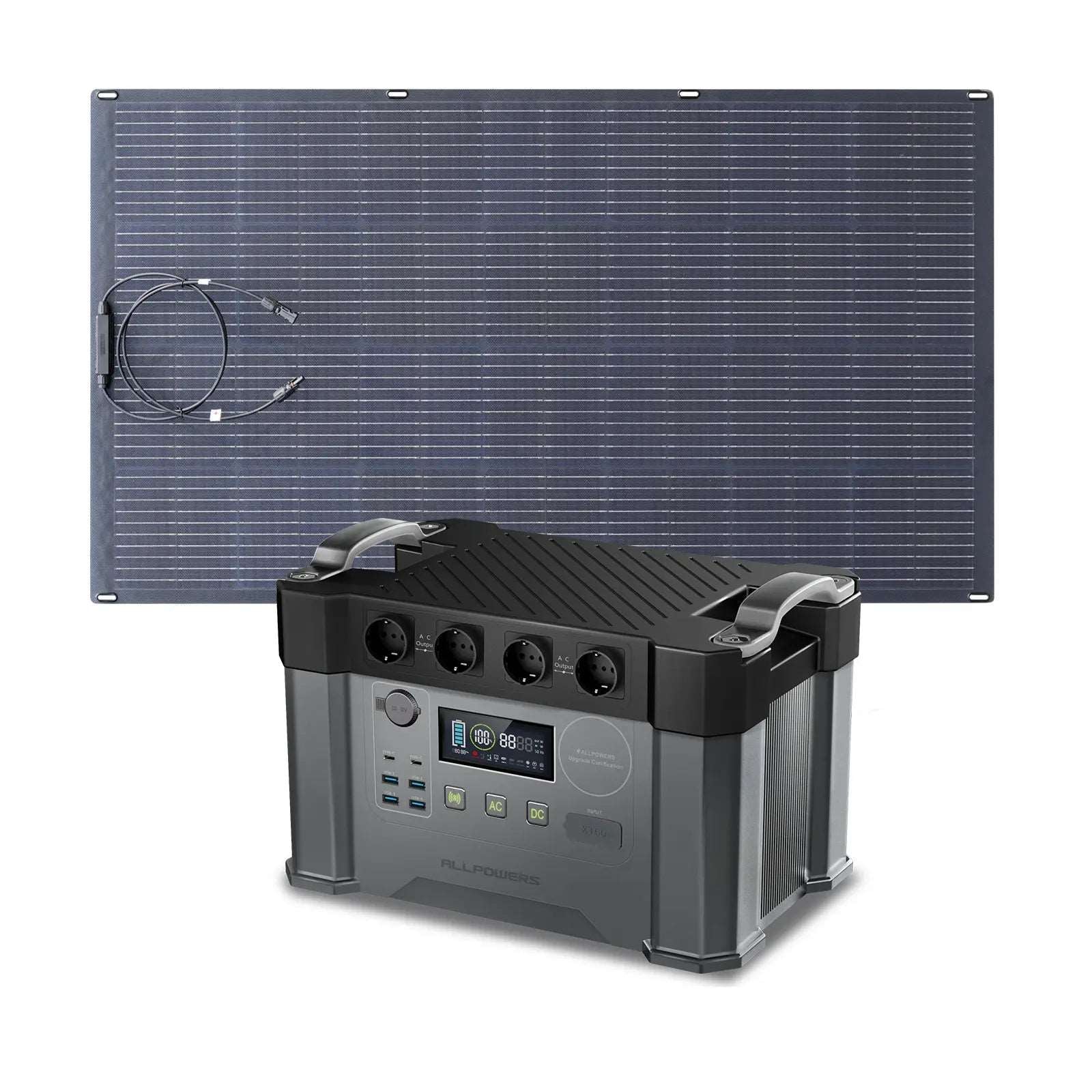 ALLPOWERS 2000W Generatore Solare (S2000 + SF200 200W Pannello Solare Flessibile)