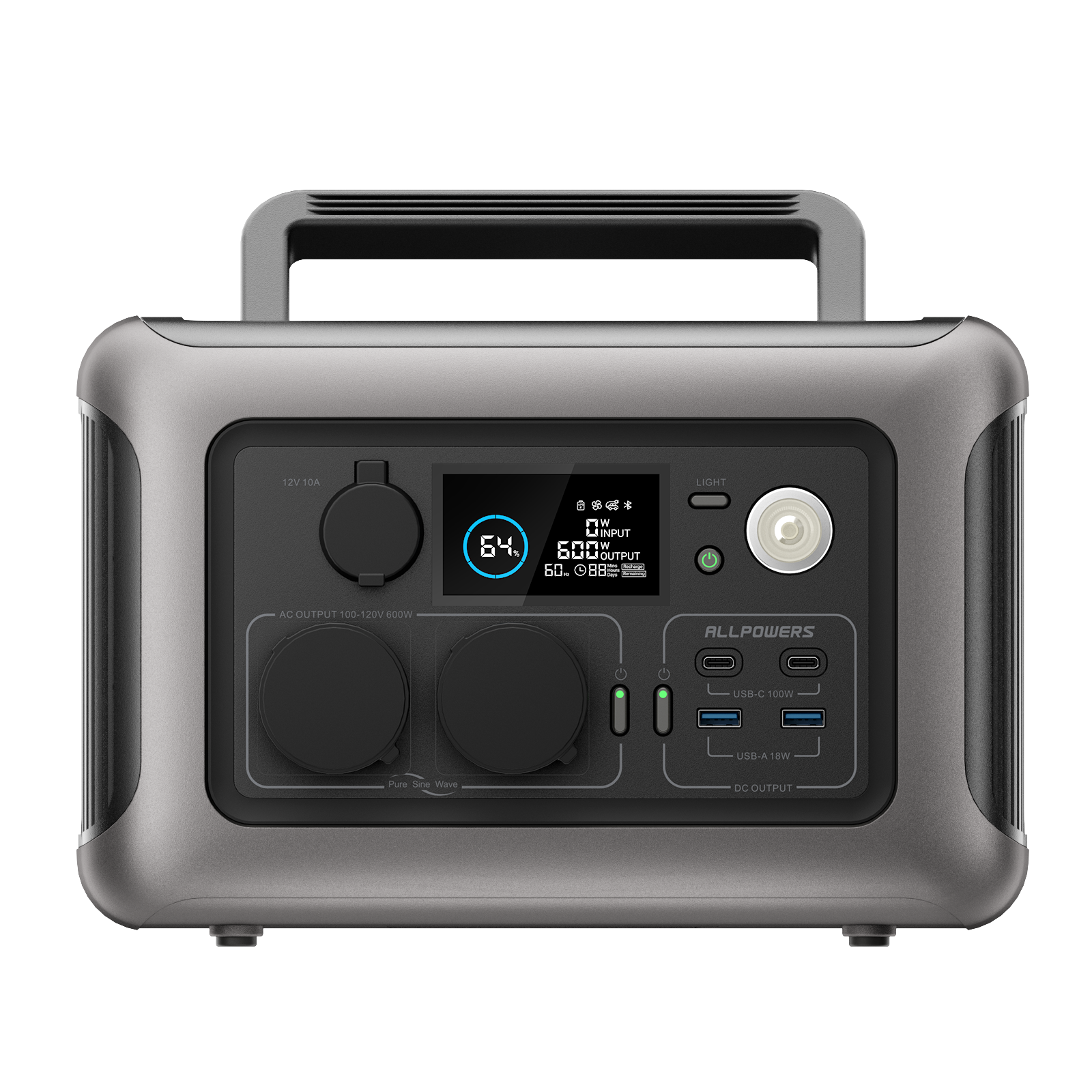 ALLPOWERS R600 Power Station Portatile 600W 299Wh Batteria LiFeP04