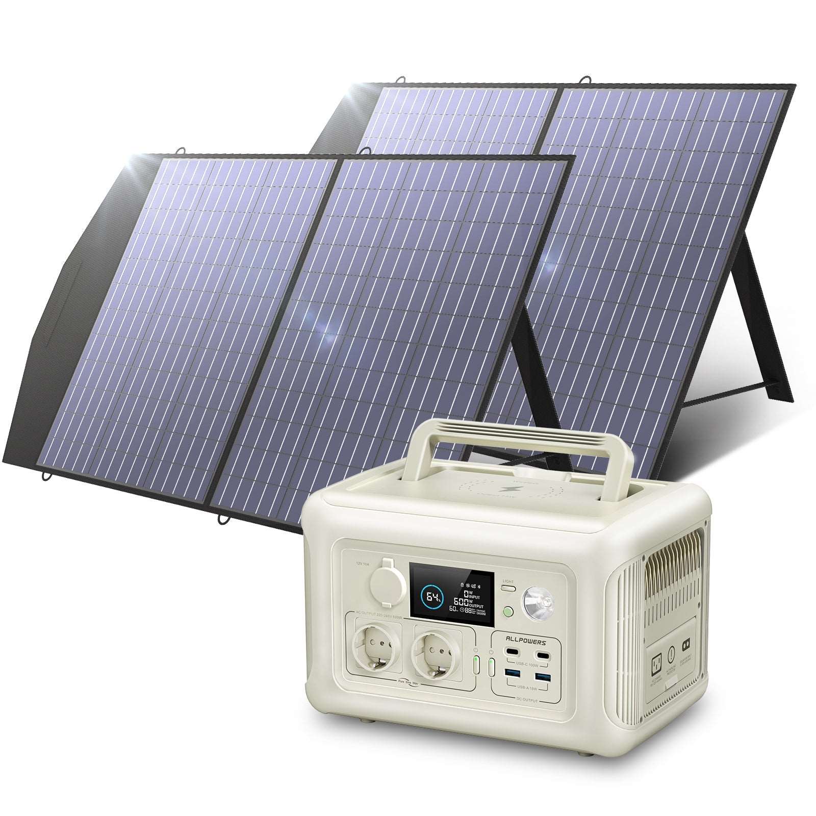 ALLPOWERS 600W Generatore Solare R600 con FV100W