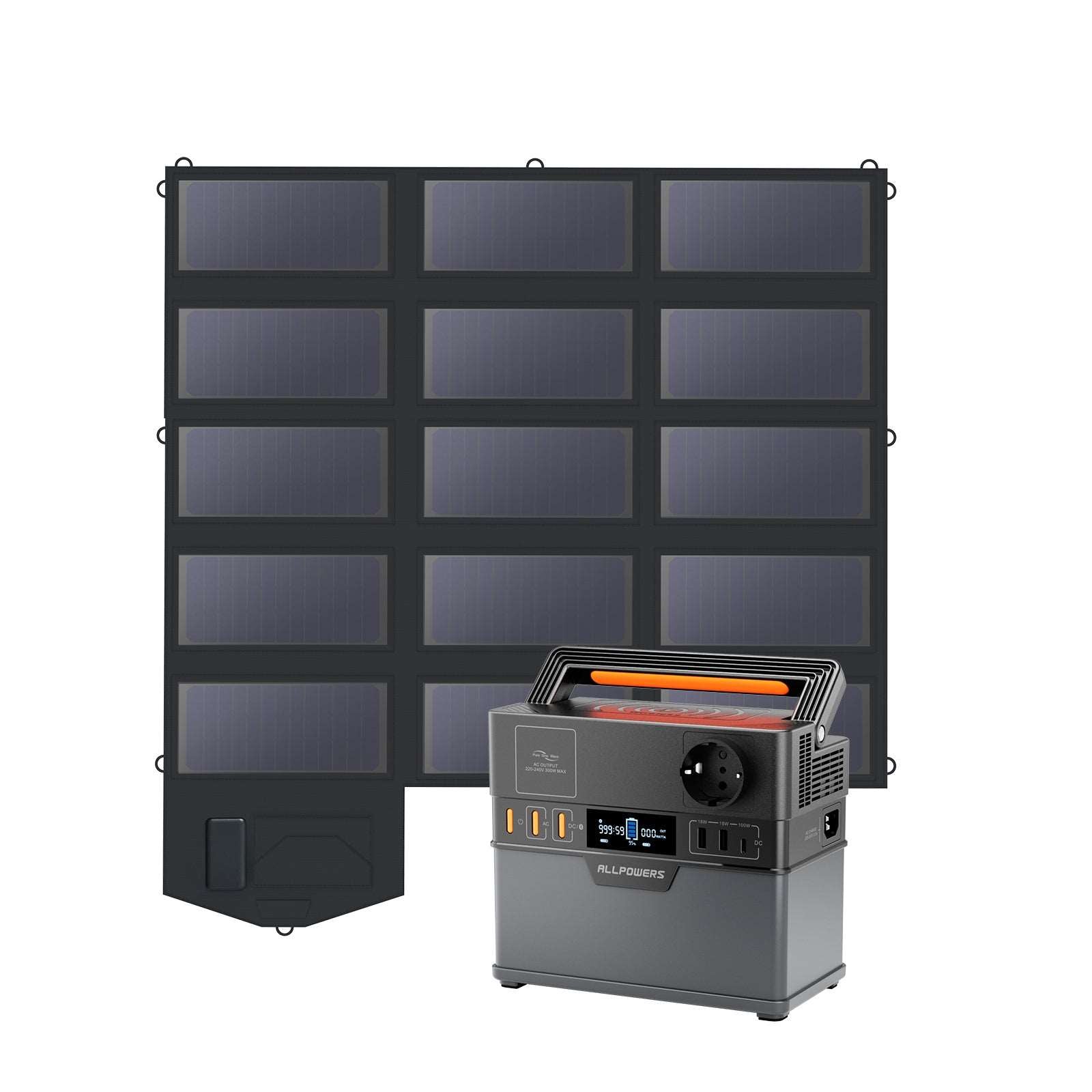 ALLPOWERS 300W Generatore Solare (S300 Plus + SP012 PV 100W)