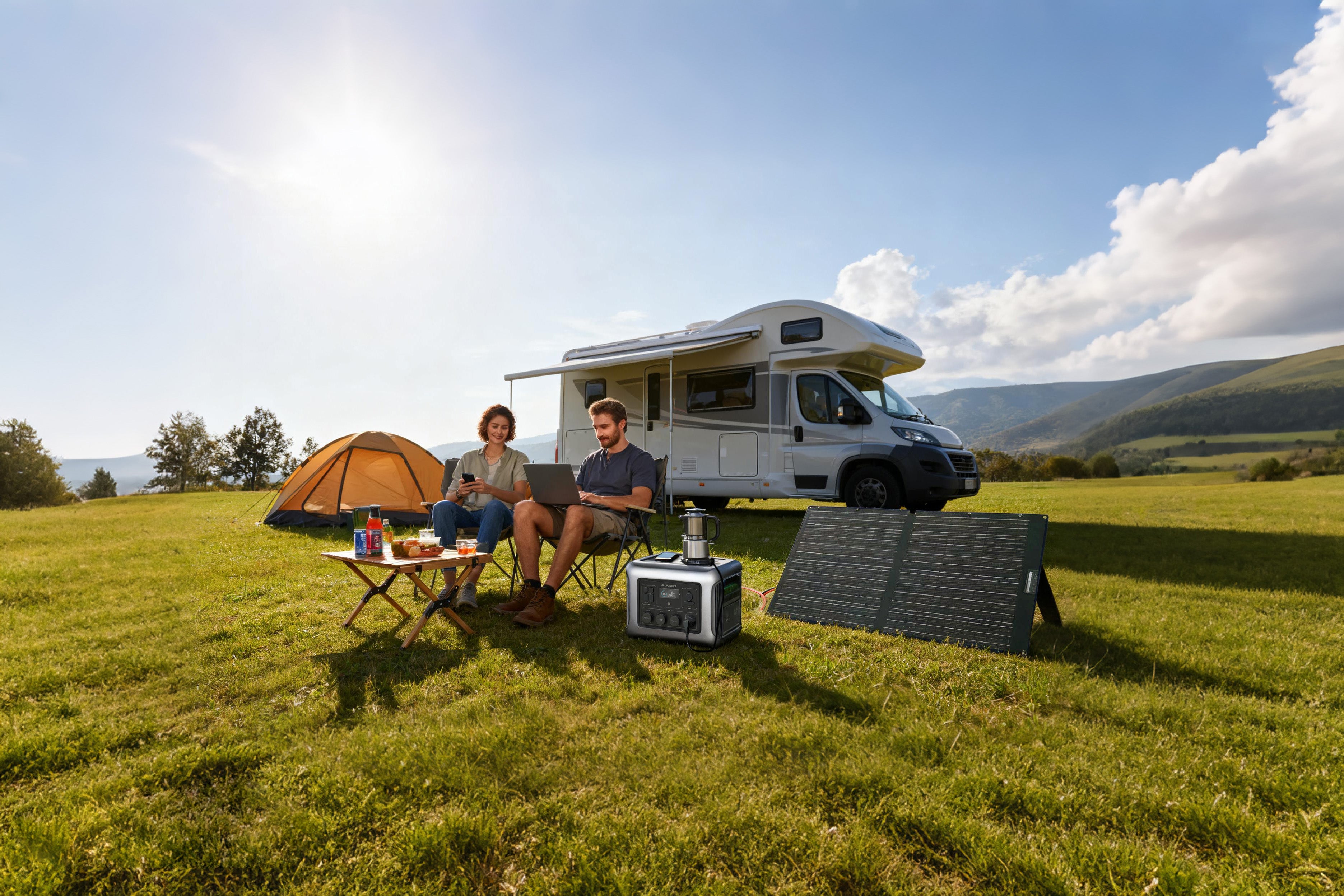 ALLPOWER Generatore Solare 1800W (R1500 + SOLAX SE100 Pannello Solare 100W)