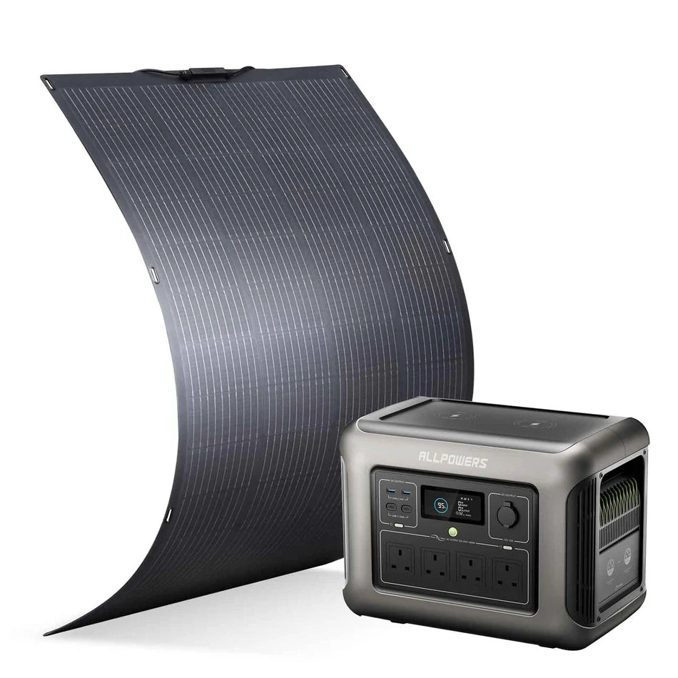 ALLPOWER 1800W Generatore Solare (R1500 + SF200 Pannello Solare Flessibile 200W)