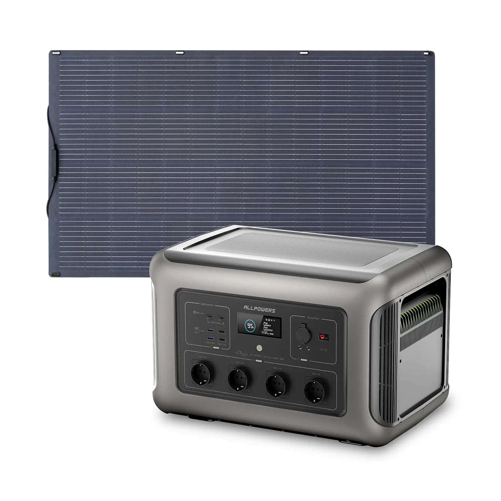 ALLPOWERS 3500W Generatore Solare (R3500 + SF200 200W Pannello Solare Flessibile)