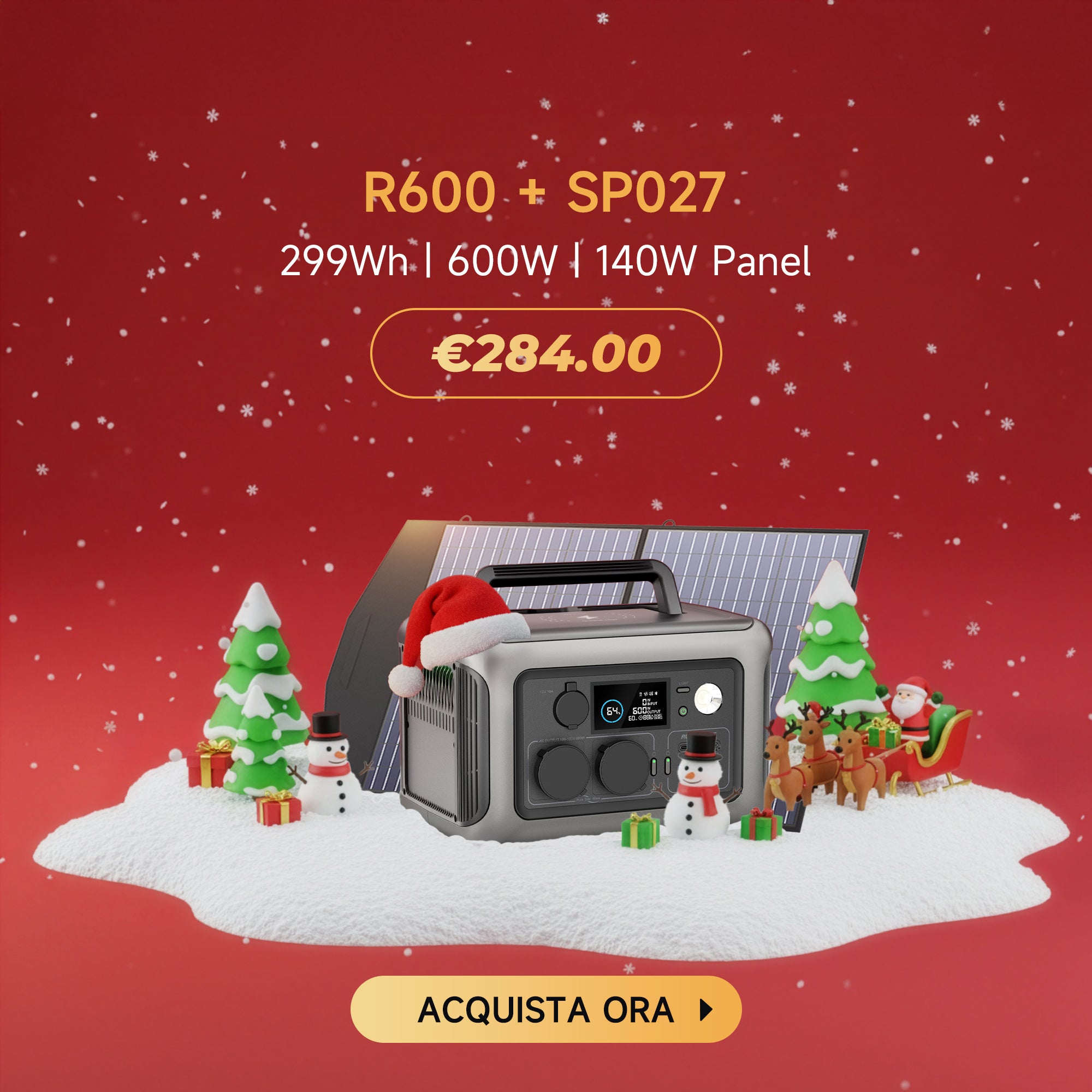 ALLPOWERS Generatore Solare 600W (R600 + SP027 Pannello Solarer 100W)