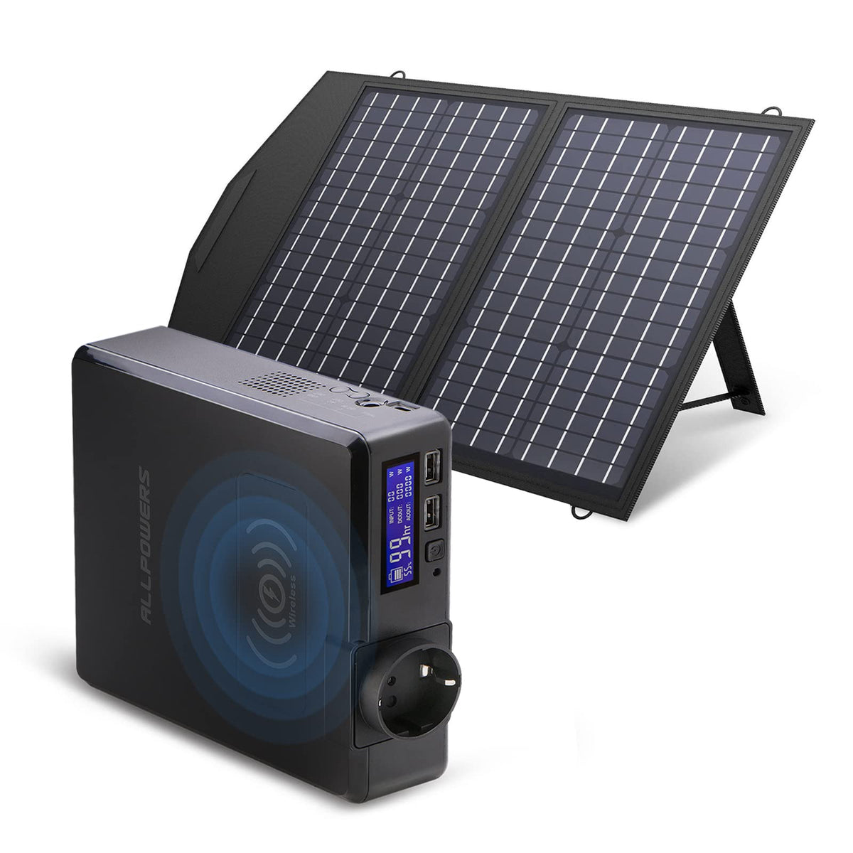 ALLPOWERS SP033 Pannello Solare Pieghevole 200W, Caricatore Solare Pieghevole
