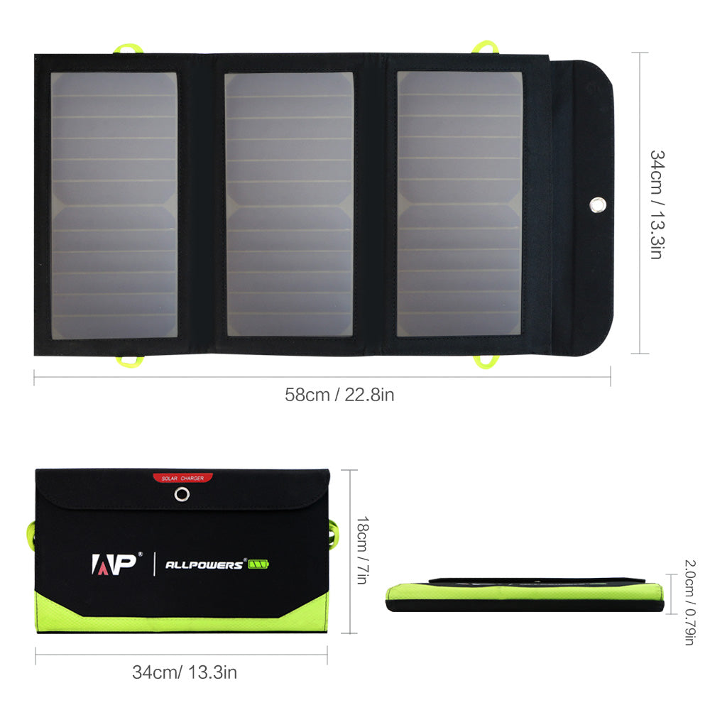 ALLPOWERS SP002 Pannello solare Batteria incorporata da 10000 mAh 5 V 21 W