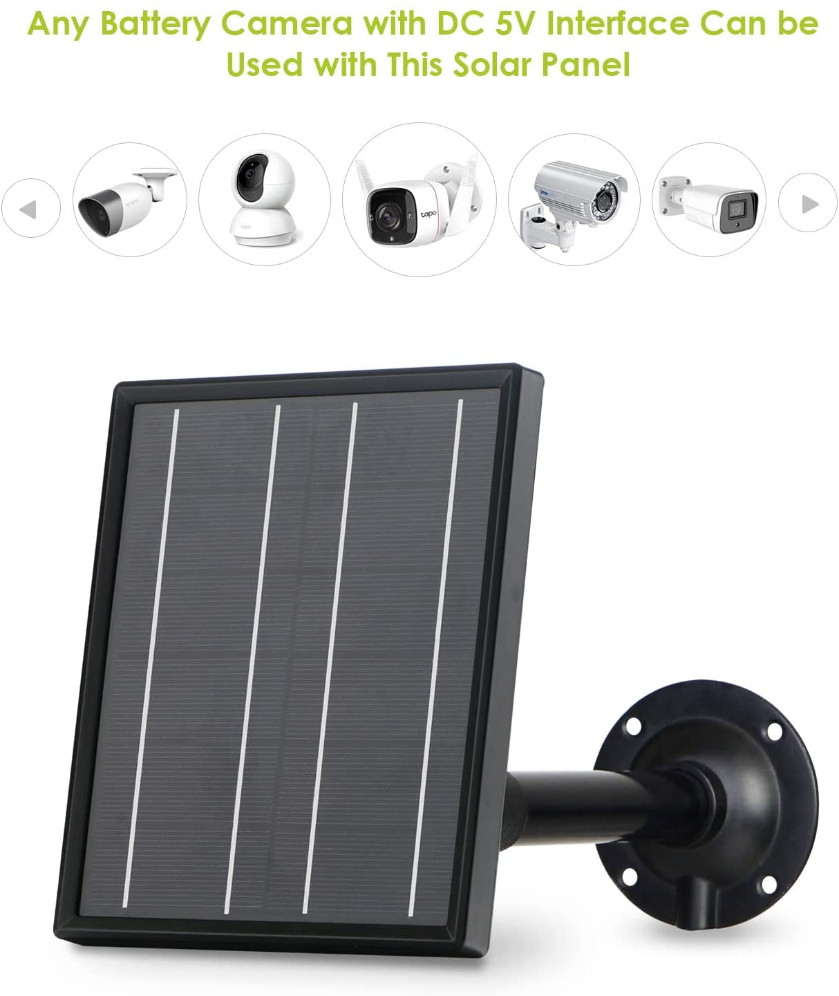 ALLPOWERS 5V 3.5W Kit pannello solare per telecamera di sicurezza esterna