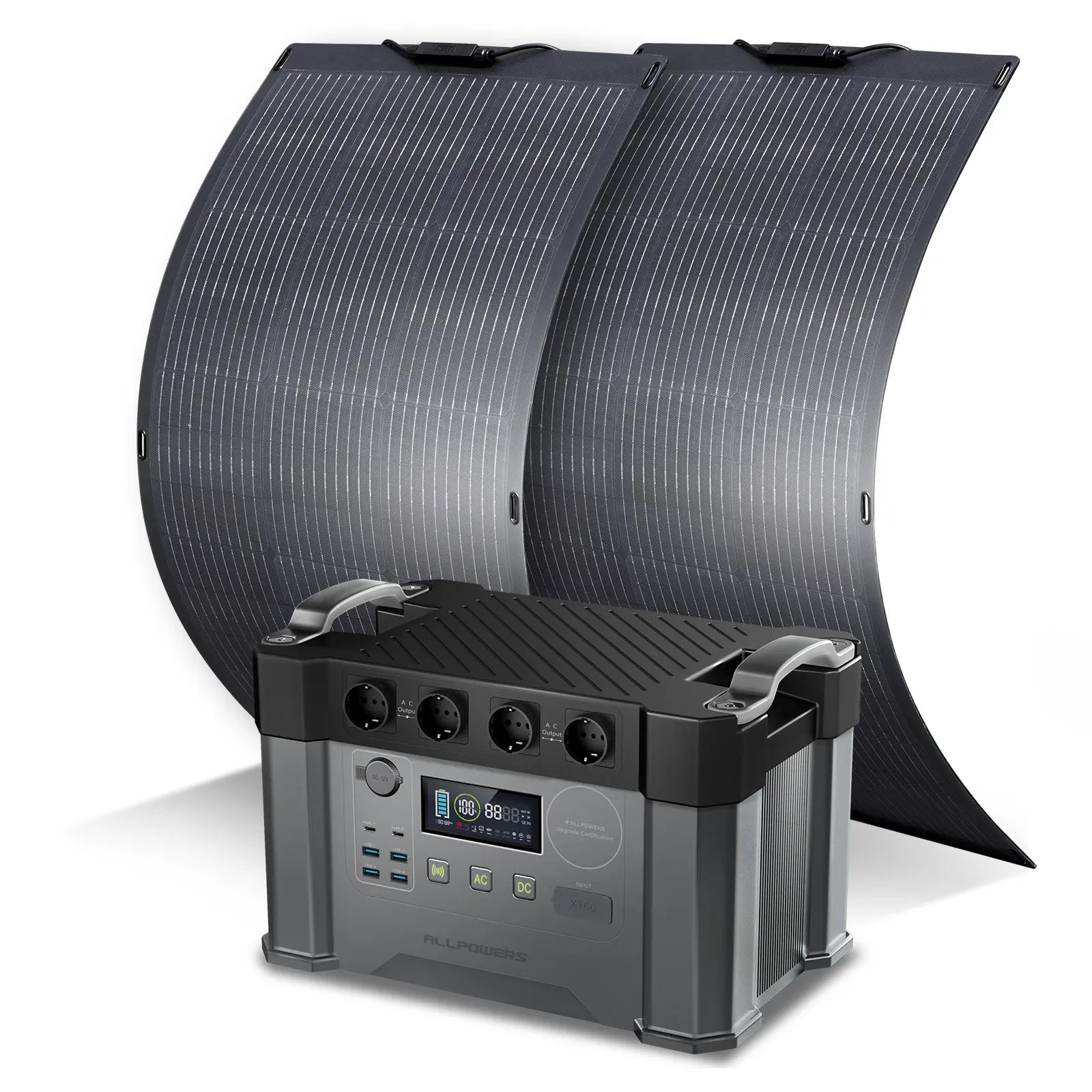 ALLPOWERS 2000W Generatore Solare (S2000 + SF100 100W Pannello Solare Flessibile)