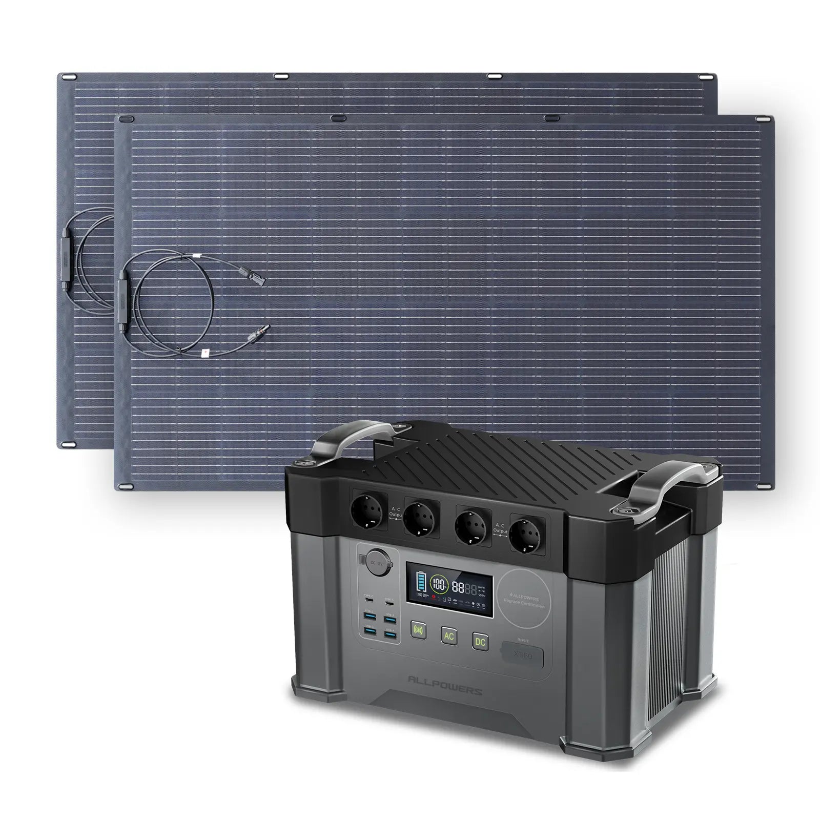 ALLPOWERS Kit Generatore Solare 2000W (S2000 + SF200 200W Pannello Solare Flessibile)