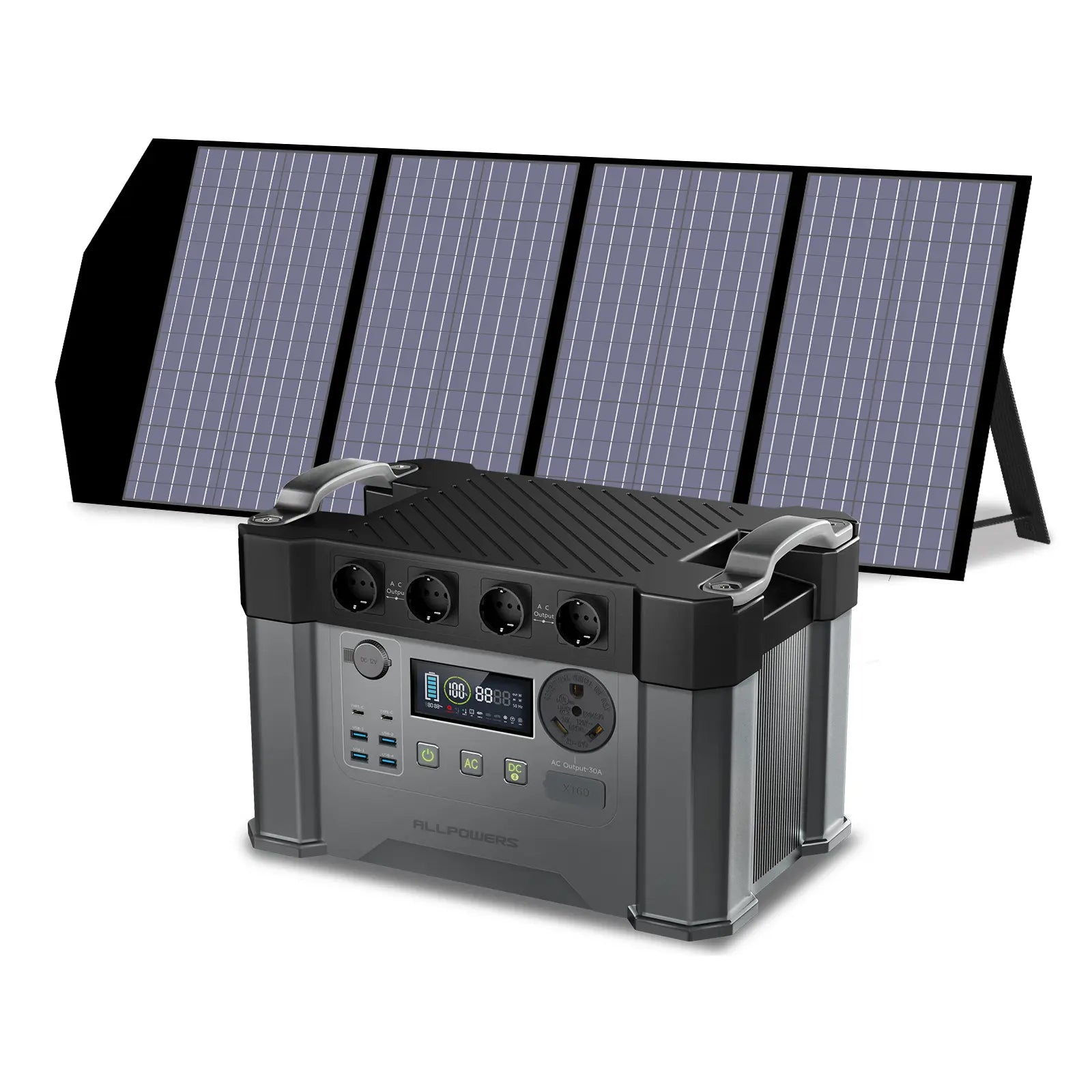 ALLPOWERS Kit Generatore Solare 2400W (S2000 Pro + SP029 140W Pannello Solare)