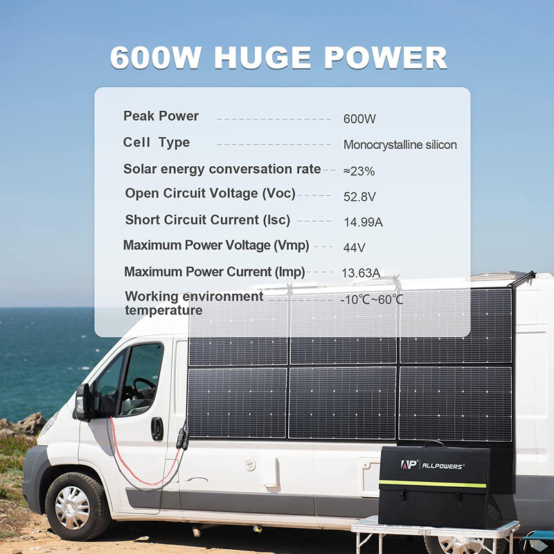 ALLPOWERS Kit Generatore Solare 3500W (R3500 + SP039 600W Pannello Solare)