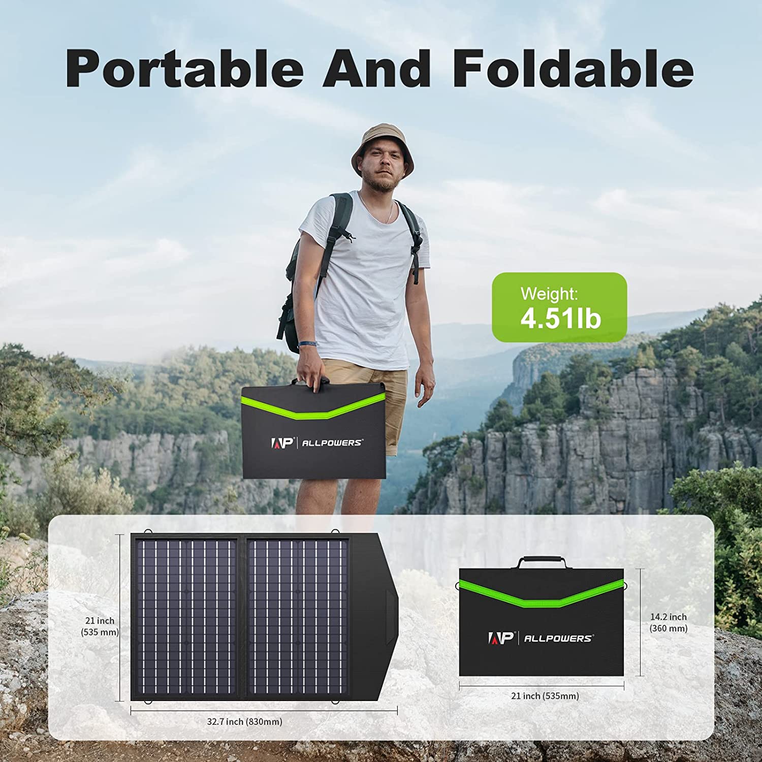 ALLPOWERS SP020 Pannello Solare Monocristallino 60W