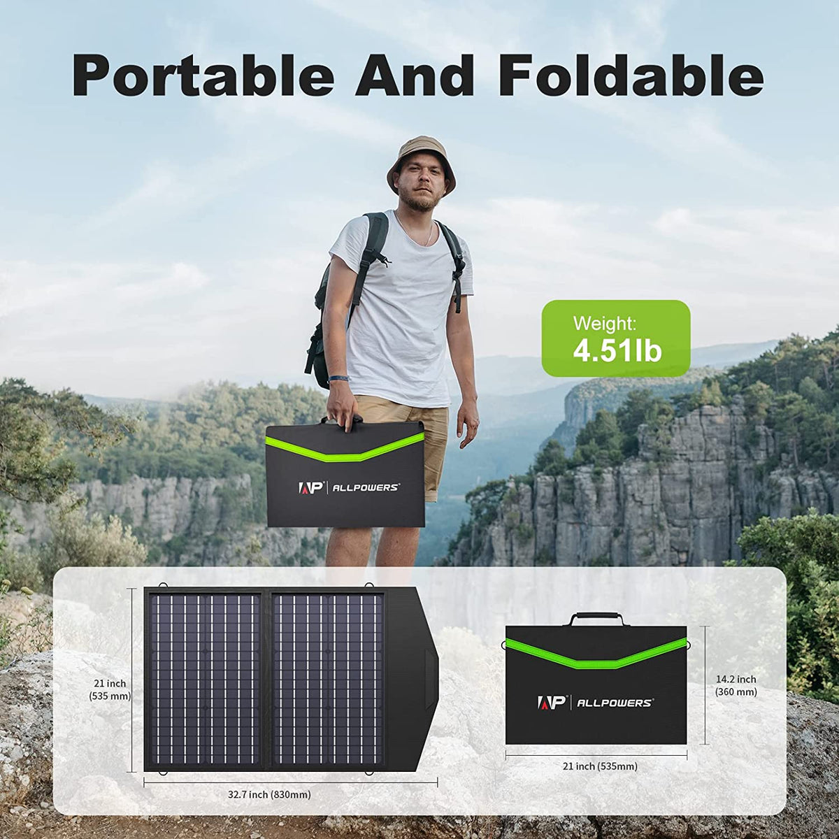 ALLPOWERS SP020 Pannello Solare Monocristallino 60W