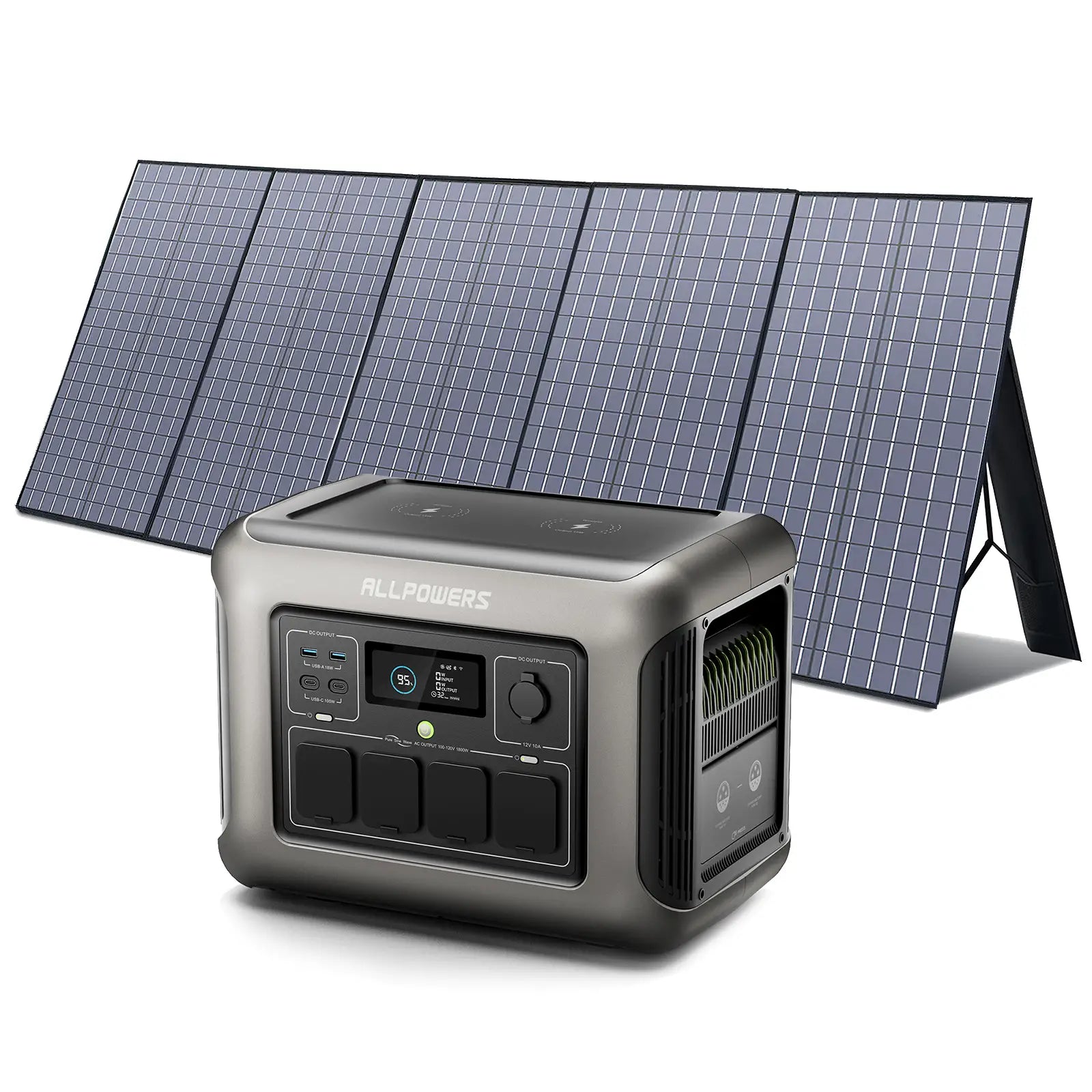 ALLPOWERS Kit Generatore Solare 1800W (R1500 + SP037 400W Pannello Solare)