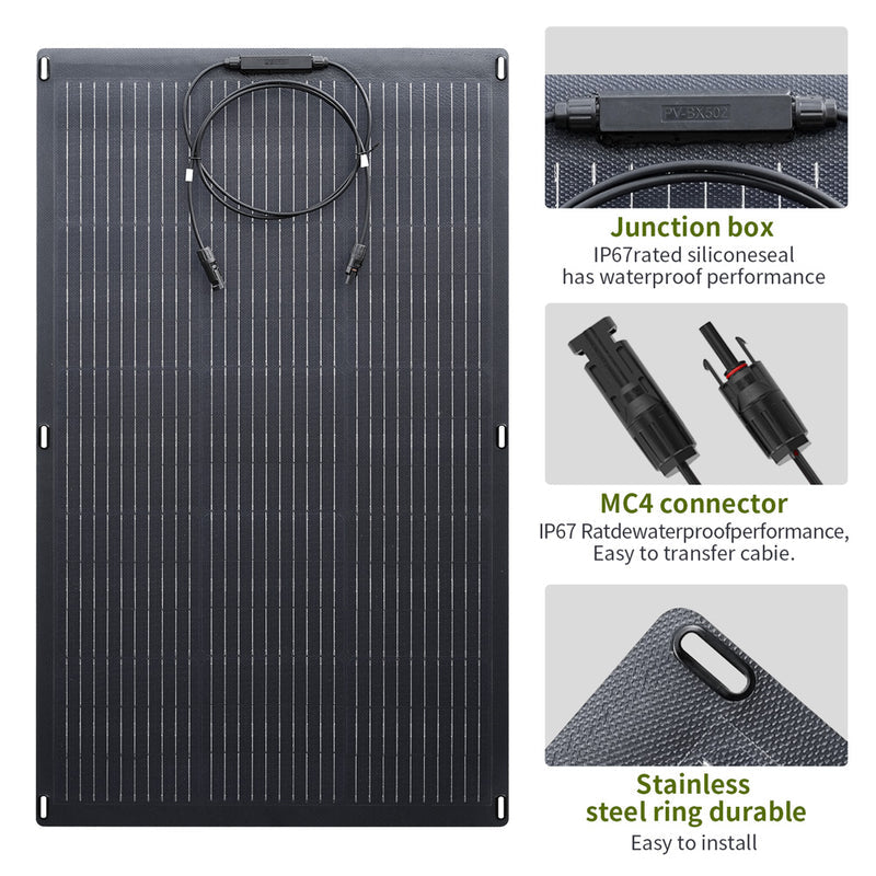 ALLPOWERS Kit Generatore Solare 300W (S300 + SF100 100W Pannello Solare Flessibile)